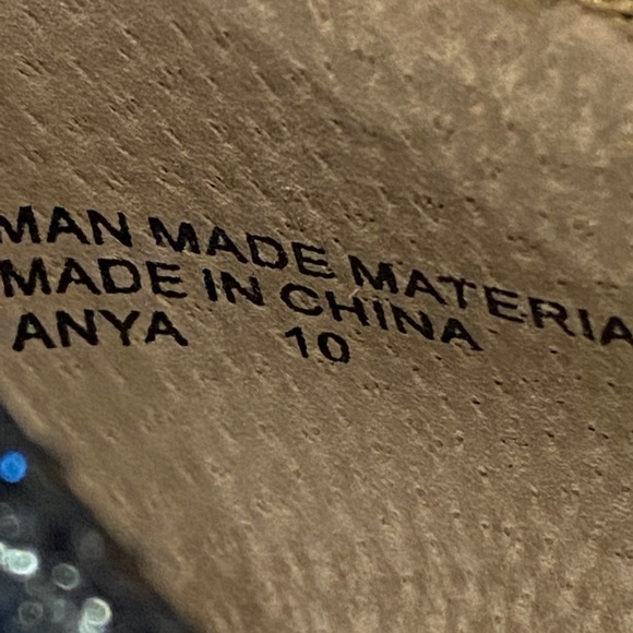 Yellow Box Anya Black Embellished Peep Toe Platform Heels Pumps Size 10 EUC - Picture 8 of 10